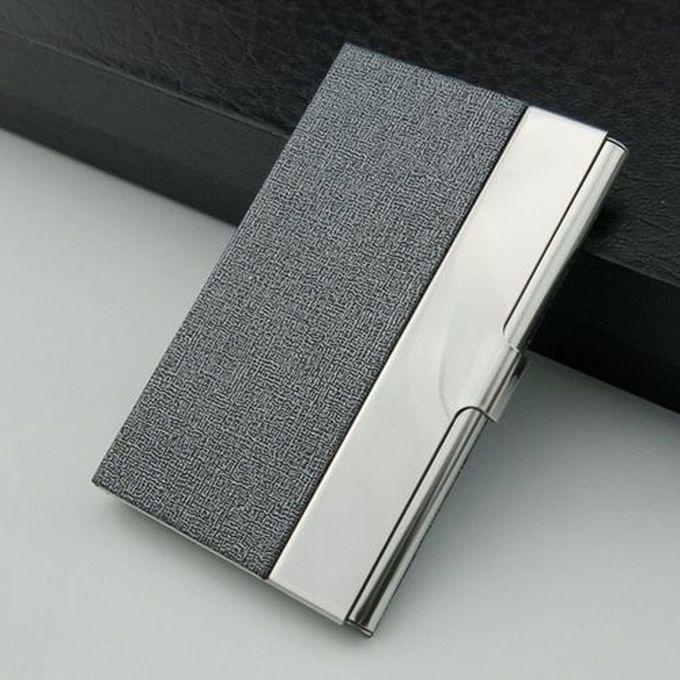 Corporate Stainless Steel Business Card Holder Name/Credit Card Case Wallet-Grey