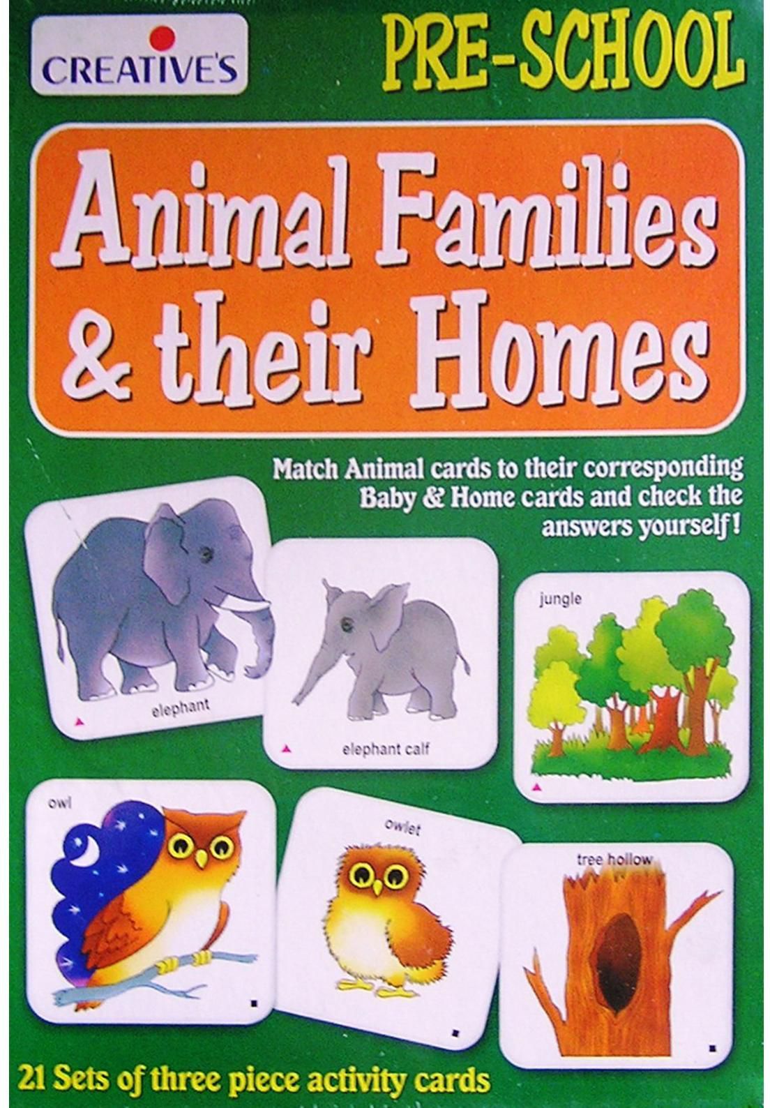 كرياتيفز لما قبل المدرسة Animal Families & Their Homes مجموعة أنشطة تعليمية