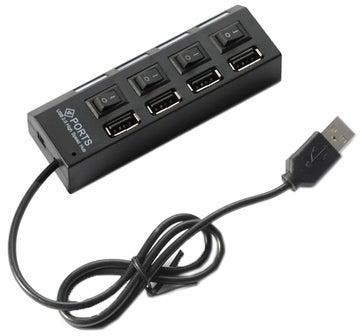 4-Port USB Hub Black