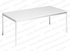 System4 Executive Desk / Conference Table 200 x 100 cm, Chrome Base, Tabletop MDF Wood White