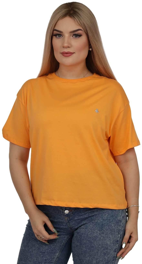 S23-La Collection Women T-Shirt - Orange - 2X-Large