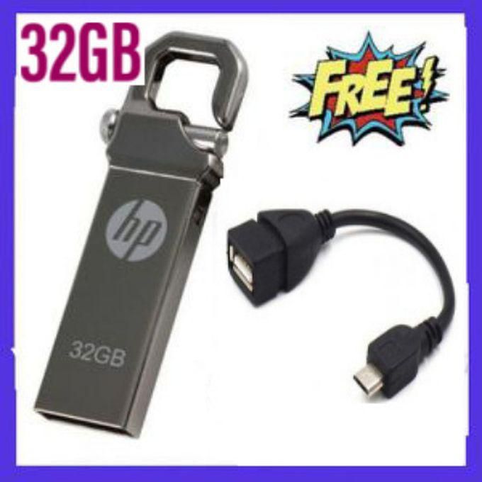 HP V250W 32GB Flash Disk - Silver + FREE OTG Cable