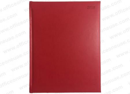 2018 Diary, PU, 21 x 27 cm, 1Week/2Pages, Red