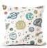 1PC Cartoon Space Pattern Linen Square Sofa Decorative Pillowcase Cushion Cover