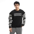 AlNasser Multi-Pattern Long Sleeves Sweatshirt - Black & Shades of Grey