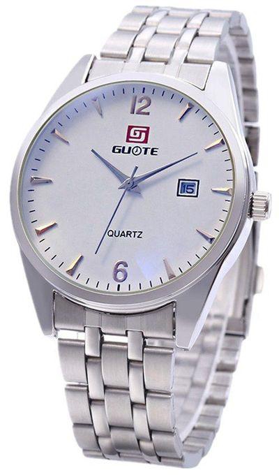 Guote Men's Quartz Watch Date Display WaterProof -White
