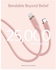 Anker 641 USB-C to Lightning Cable Flow, 3ft Silicone, Pink
