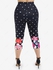 Plus Size Polka Dot Floral Print Capri Leggings - 5x | Us 30-32