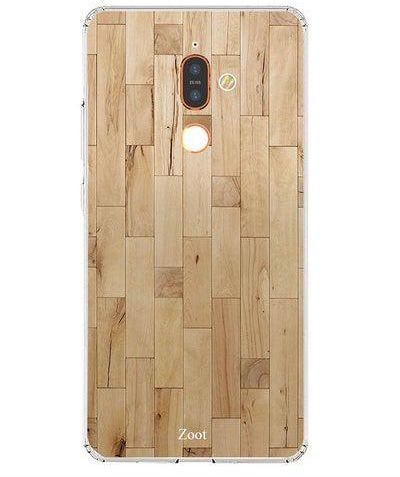 Protective Case Cover For Nokia 7 Plus Light Colour Wooden Pattern