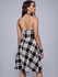 Plus Size Plaid Half Zipper Backless Vintage Sleeveless Dress - M | Us 10