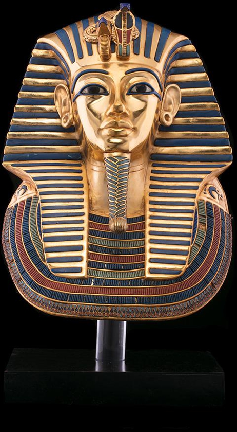 Iconic Golden Mask of Tutankhamun, Museum Replica, 1:1