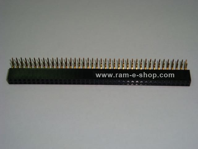 2.54mm (0.100") Pin Header Female 2x40 Right Angle