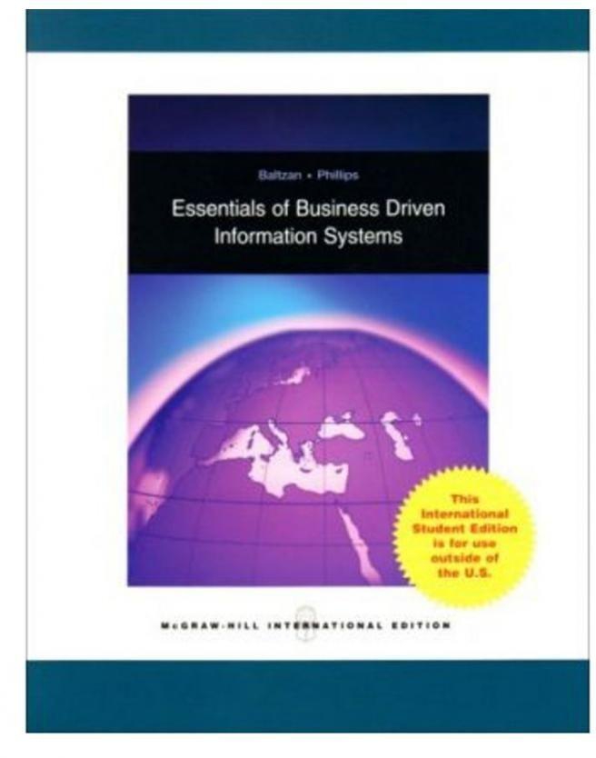 Essentials Of Business Driven Information Systems