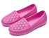 Ladies Rhinestones Slip On Holes Shoe - Pink