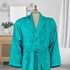 Lushh 100% Cotton Shawl Bathrobe for Women with Hair Towel Wrap, Highly Absorbent Terry Bathrobe  (L/XL) and Quick Magic Dryer Hair Towel Wrap, Teal