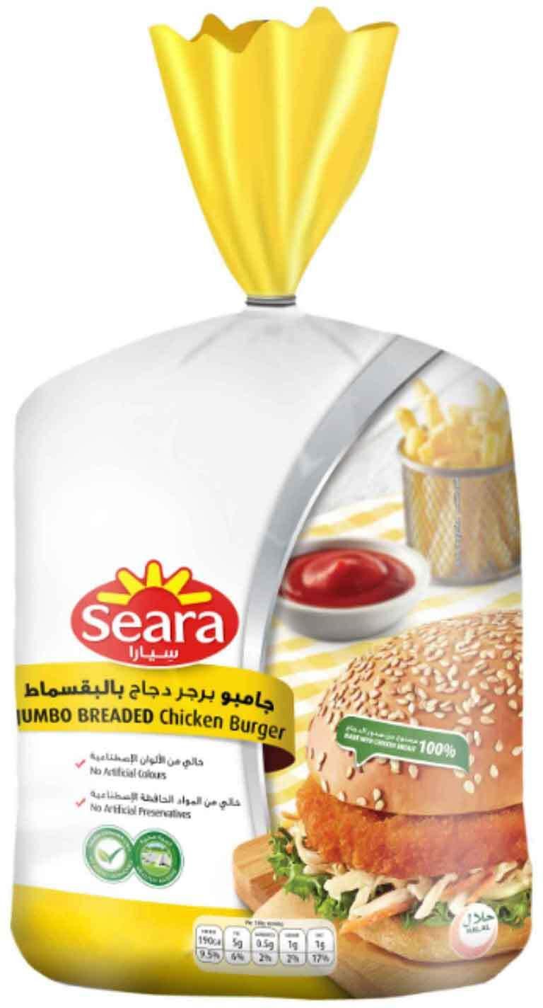 Seara breaded chicken burger jumbo 840g