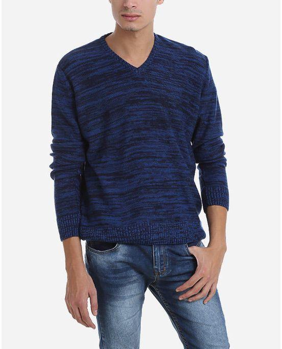 Ravin Printed Casual Pullover – Blue