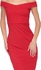 Wal G Off Shoulder Bodycon Dress for Women - L, Red