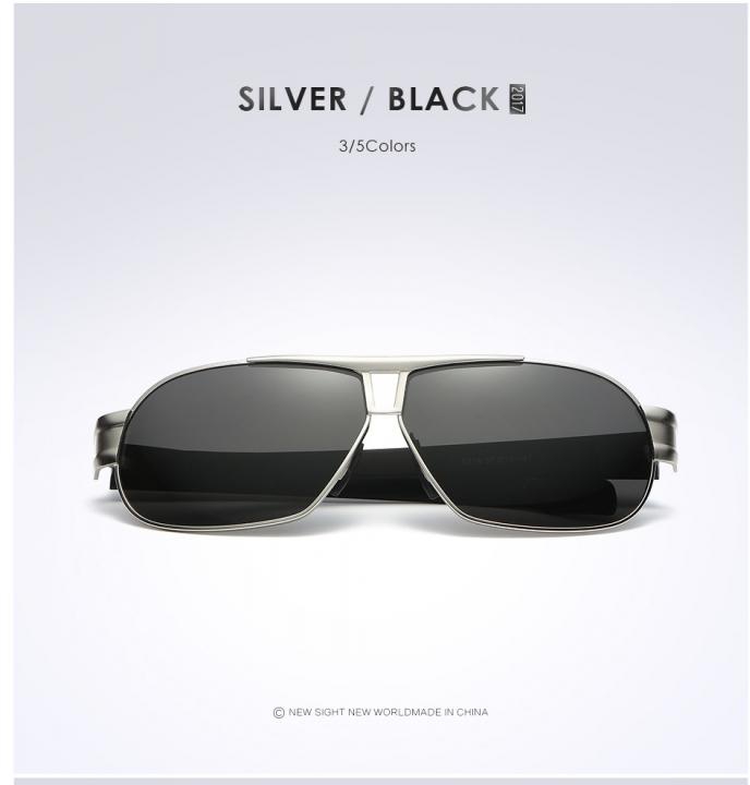Sunglasses men Polarized Square sunglasses Brand Design protection Shades oculos de sol Men glasses silver