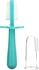 Grabease‏, Double Sided Toothbrush, 4m+, Teal, 1 Brush + Stage 1 Finger Brush