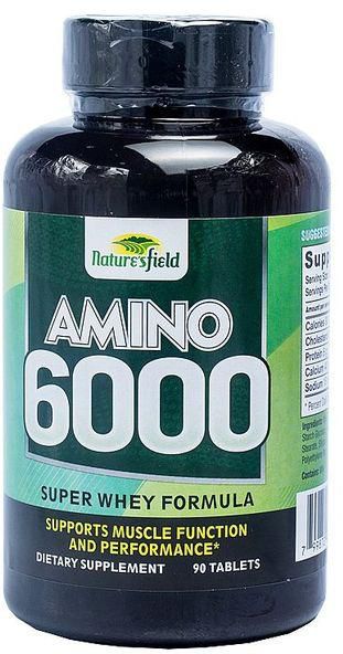 Nature'S Field Amino 6000 Super Whey Formula - 90 Tablets