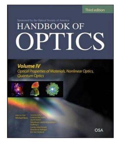 Generic The Optical Society Of America Handbook Of Optics (5 Parts In 2 Volume Set) ,Ed. :3 ,Vol. :2