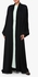 Black Embroidered Beaded Abaya
