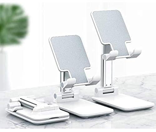TOPHIG - Foldable, Portable Mobile Stand, Mobile Holder, Cell phone holder/Cell phone stand, Table stand, Multipurpose, adjustable phone and tablet stand (White)