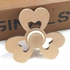 Bluelans Hollow Love Heart Flower Petals Hand Tri-Spinner Desk Toy EDC Finger Gyro (Golden)