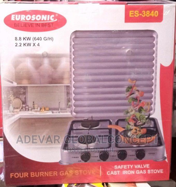 4 Burner Table Top Gas Cooker With Lid