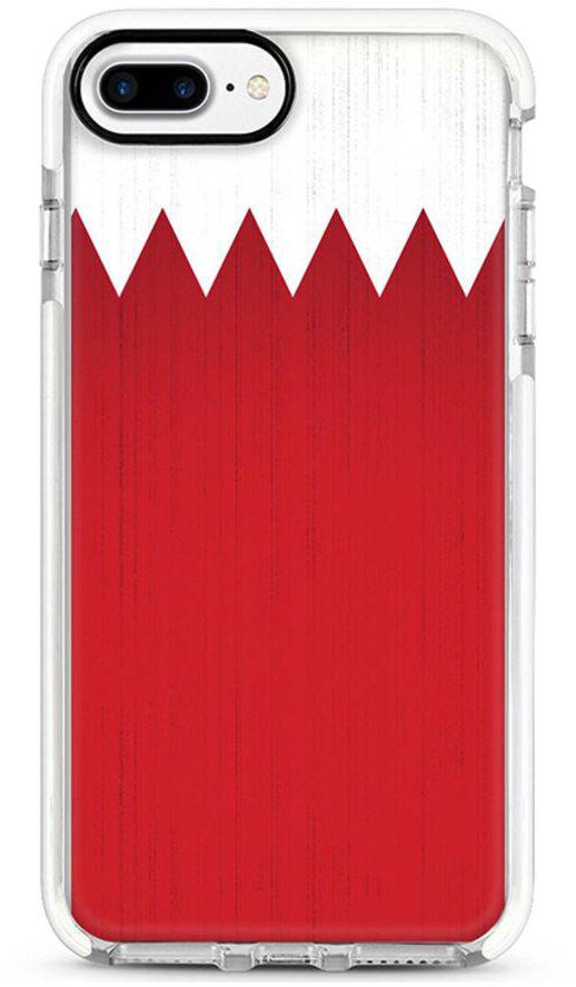 Protective Case Cover For Apple iPhone 7 Plus Flag Of Bahrain Full Print