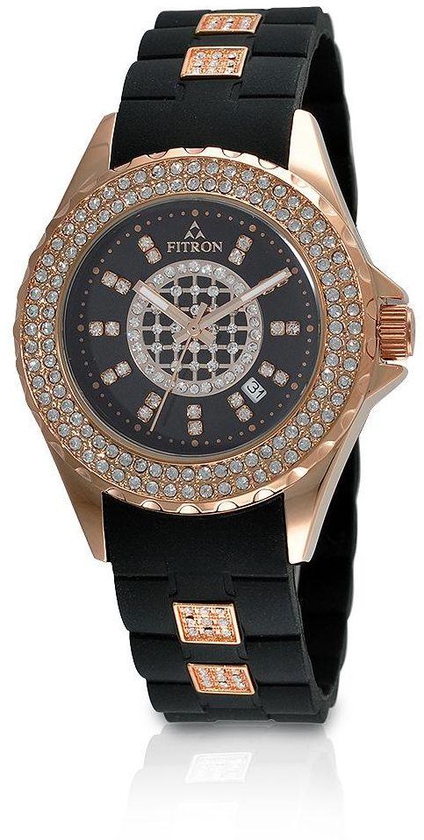 Fitron Watch for Women - Dress Watch Black Band - FT8012L100202