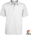 Boxy Microfiber Classic Short Sleeve Polo Shirts - 7 Sizes (White)