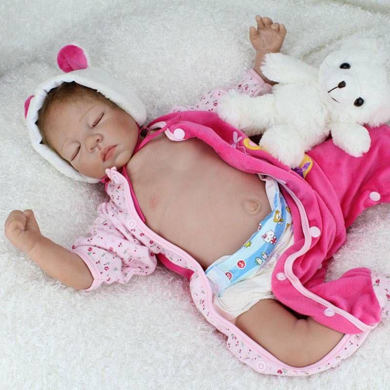 Nicery Reborn Baby Doll Soft Silicone Vinyl 22inch 55cm Magnetic Mouth Lifelike 