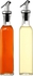 LIHAN 2 Pack 250ml 8.5oz Glass Oil Bottle, Oil and Vinegar Cruet with Dispenser - Clear