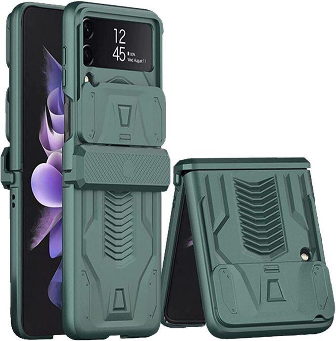 For Samsung Galaxy Z Flip 4 5G Grade Armor Protection Case (Green)