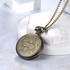 Men's Pocket Watch With Necklace Chain - Bronze