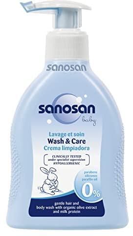 Sanosan Baby Wash And Care With Pump, 200 Ml