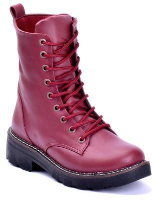 Run EG Boots Of High Quality Leather - Red