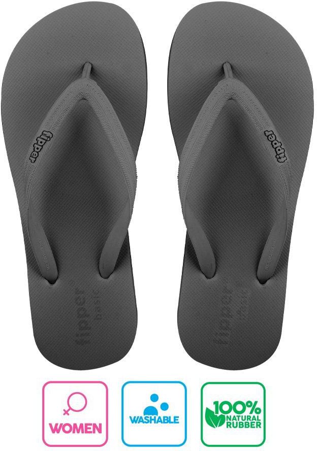 Fipper Basic Women Slippers S - 4 Sizes (Grey)