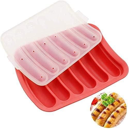 Non-Stick Silicone Sausage Mold for Homemade Hot Dogs, DIY Hot Dogs, BPA Free, Hot Dog Mold for Oven and Microwave