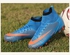 Men's High Top Lace-Up Football Shoes Blue