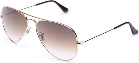 Unisex Light Brown Aviator Sunglasses