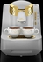 ارزوم اوكا ماكينة تحضير القهوة التركية OK-008-B لون ابيض وذهبي