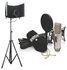 Rode NT2-A Cardioid Condenser Microphone Studio Bundle With Microphone Isolation Shield With Stand