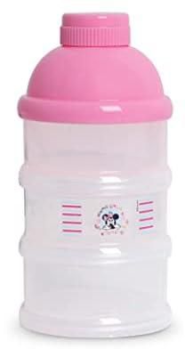 ديزني موزع مسحوق حليب الاطفال ميني ماوس، زجاجة موزع تركيبة قابلة للتكديس للسفر، حامل حليب بسعة كبيرة، غير انسكاب، منتج ديزني رسمي خالٍ من BPA، متعدد الالوان