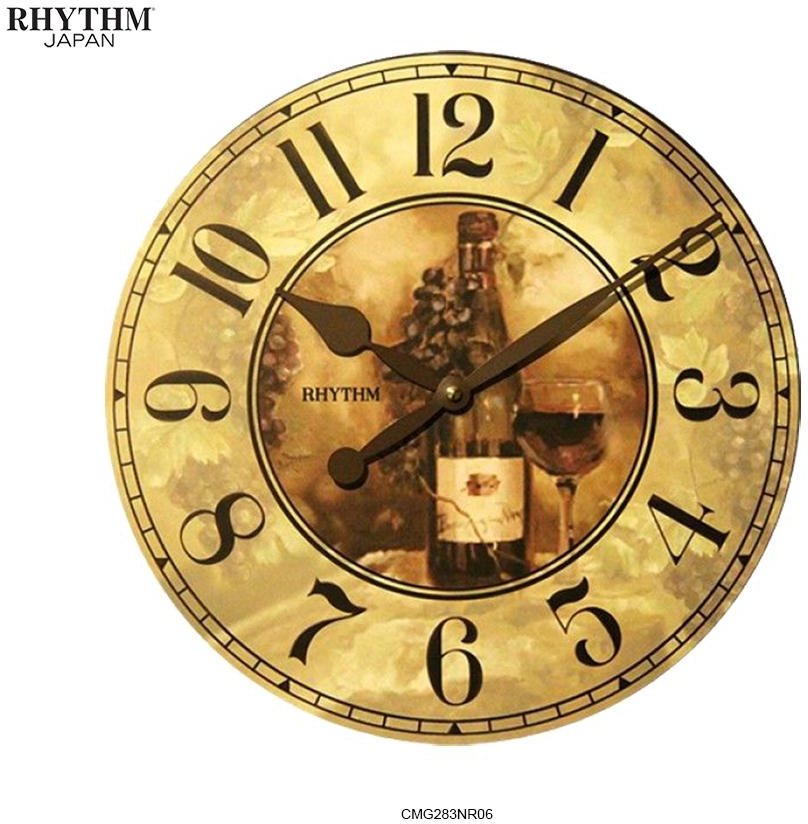 Rhythm CMG283 Wall Clock 100% Original &amp; New (Gold)