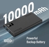 Promate PROMATE Bolt-10Pro Compact Smart Charging Dual USB-A+USB-C Output 10000mAh Power Bank - Black