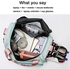 Travel Duffle Bag With Shoes Compartment, Sports Gym Bag Weekender Bags for Women，Gym bag for women，Sports travel bag (Green with pink)