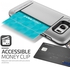 Verus Galaxy S7 Edge Wallet Case Card Slot Damda Clip Satin Silver
